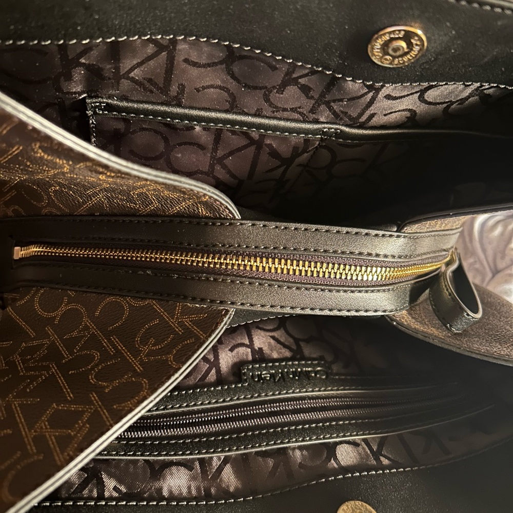 Calvin Klein Brown and Tan Shoulder Bag - Picture 7 of 10